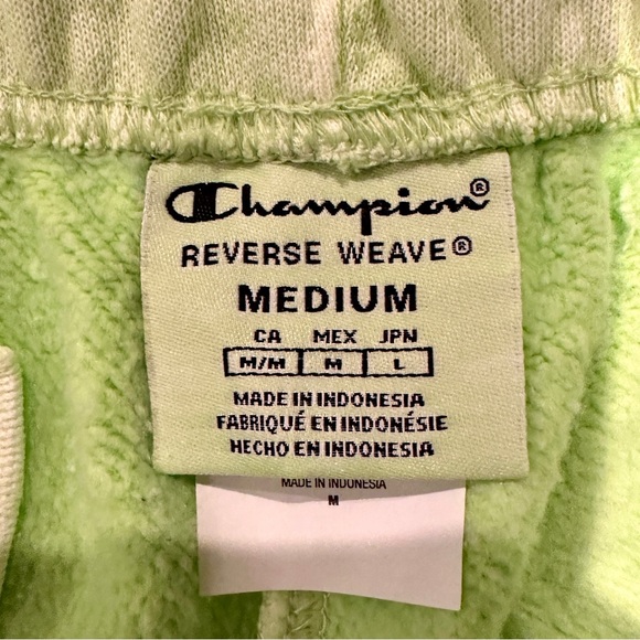 Champion Classic Reverse Weave Jogger Sweatpant Lime Green Size Medium - Picture 4 of 4